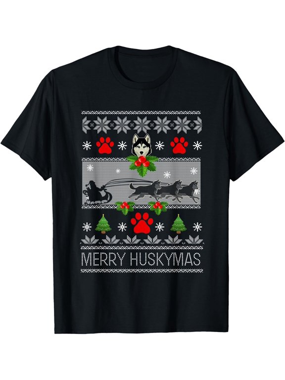 Christmas Siberian Husky Dog Merry Huskymas T-Shirt
