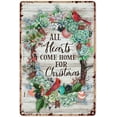 thumbnail image 1 of Christmas Signs for Home Decor All Hearts Goat Home for Christmas Metal Sign Decor Tin Aluminum Sign Wall Art Metal Poster for Porch Home Bedroom Indoor 12x8 inch, 1 of 6