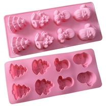 Christmas Silicone 8-Cavity Chocolate Molds for Baking Festive Treats, Holiday Dessert Creation, DIY Candy Making and Seasonal Party Decor