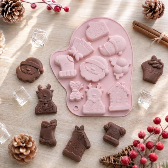 Christmas Silicone Baking Mold, Christmas Tree Holiday Silicone Molds ...