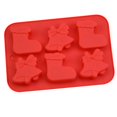 thumbnail image 1 of Christmas Silicone Baking Mold Set – 3D Holiday Cake Pan for Cookies, Candles & DIY Crafts | Food-Grade Oven-Safe Sock/Bell/Heart Shapes (17x25.8cm), 1 of 1