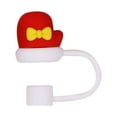thumbnail image 1 of Christmas Silicone Straw Covers - 10mm, Cute Cartoon Design, Dust-Proof/Splashproof, Reusable for Party Cups, 1 of 4