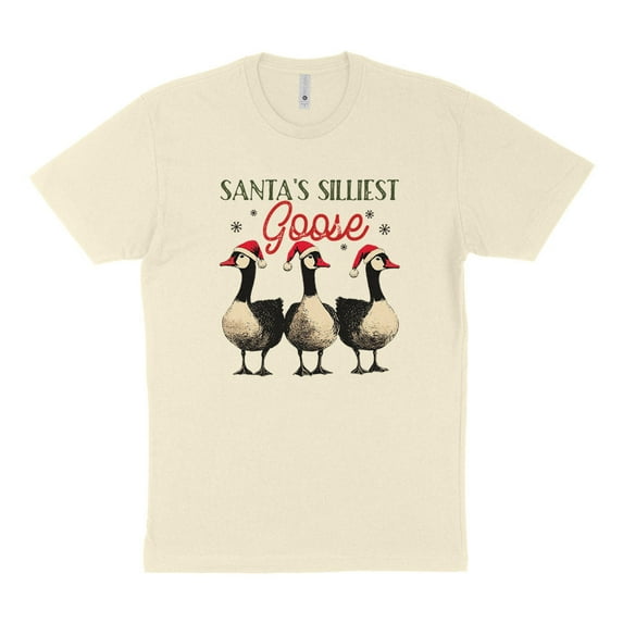 Christmas Silly Goose Shirt Unisex 2X-Large Natural
