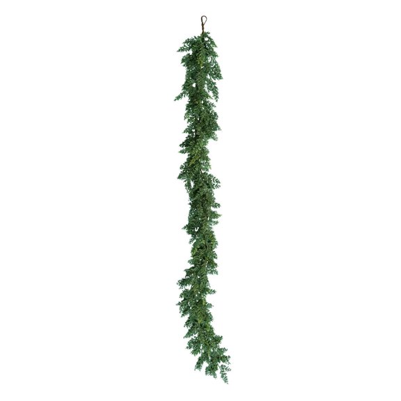 Christmas Simulation Green Plant Rattan Garland, 180cm/70.87in Holiday Indoor/Outdoor Decoration, Lifelike PVC Artificial Plant for Mantels, Doorways, and More