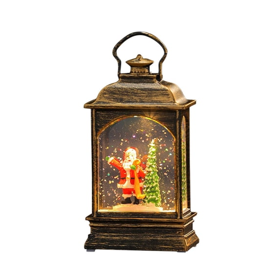 Christmas Simulation Oil Lamp Wind Lantern 120ml PVC LED Decor for Home Table Fireplace Holiday Gifts