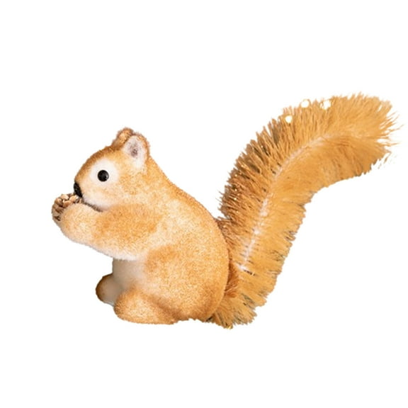Christmas Simulation Squirrel Ornaments, Cute Foam Tree Pendants, Brown Wildlife-Themed Holiday Decor for Christmas Tree Fireplace Mantle