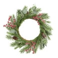 thumbnail image 1 of Christmas Simulation Vine Wreath Pine Leaf Berry Wreath Ornament Door Front Hanging Garland For Xmas Outdoor Indoor Decor, 1 of 5