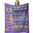 thumbnail image 1 of Christmas Sister in Law Gifts Throw Blanket 60inx50in - Sister in Law Gifts for Women - Gifts for Sister in Law - Birthday Gifts for Sister in Law - Sister in Law Wedding Gift, 1 of 5