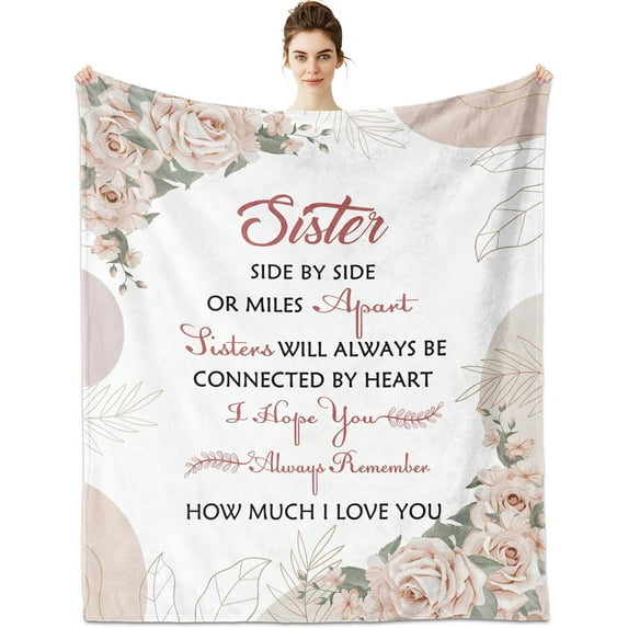 Christmas Sisters Gifts from Sister, Sister Gifts Blanket 60"x50", Xmas Gifts for Sister, Sister Birthday Gifts for Sister from Sisters, Gifts for Sisters from Sisters, Sister Gifts Ideas for New Year