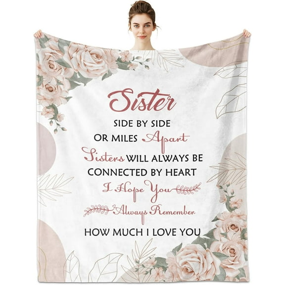 Christmas Sisters Gifts from Sister, Sister Gifts Blanket 60"x50", Xmas Gifts for Sister, Sister Birthday Gifts for Sister from Sisters, Gifts for Sisters from Sisters, Sister Gifts Ideas for New Year