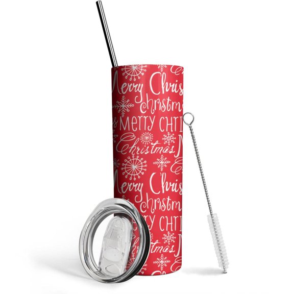 Christmas Skinny Tumbler 20oz - Double Wall Vacuum Coffee- Birthday Gifts for Mom Sister Friends Women