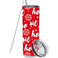 thumbnail image 1 of Christmas Skinny Tumblers with Lids and Straws, Red Holiday Snowflake Stainless Steel Vacuum Insulated Double Wall Travel Tumbler Cups 20 OZ, 1 of 6