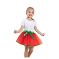 thumbnail image 1 of Christmas Skirts for Girls Tie Elastic Waist Puffy Tulle Tutus Skirt with Hair Hoop Casual Festival Outfits, Red, L, 1 of 7