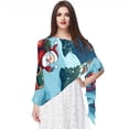 thumbnail image 1 of Christmas Sled Breathable Chiffon Yarn Silk Head Scarf 180*73 - Lightweight Translucent Wrap, 1 of 6