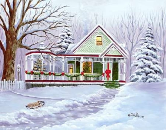 Christmas Sled Canvas Art - Julie Peterson (22 x 28)