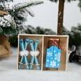 thumbnail image 1 of Christmas Sled Ornaments with Box Wooden Holiday Sleigh Tree Decorations - Hand Painted Farmhouse Christmas Decorative Hanging Ornaments, 1 of 6