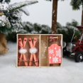 thumbnail image 1 of Christmas Sled Ornaments with Box Wooden Holiday Sleigh Tree Decorations - Hand Painted Farmhouse Christmas Decorative Hanging Ornaments, 1 of 6