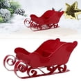thumbnail image 1 of Christmas Sleigh Decor,11"Red Santa Sleigh Ornament Tabletop Decoration for Holiday Home Decor, Christmas Mantel Shelf Desk Display, 1 of 9