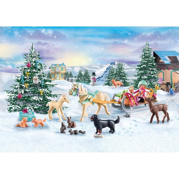 Playmobil Horses of Waterfall Christmas Sleigh Ride Advent Calendar
