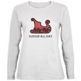 thumbnail image 1 of Christmas Sleigh Slay All Day Ladies' Relaxed Jersey Long-Sleeve Tee White LG, 1 of 1