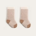 thumbnail image 1 of Christmas Slipper Socks Plus Size Socks Thickening Keep Warm Stripe Male Female Children's Socks Plus Size Knee High Socks Coffee L, 1 of 3