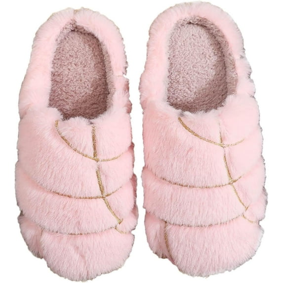 Christmas Slippers For Men And Women At Home Conchas Mexico Winter Warm Indoor Women's Slipper