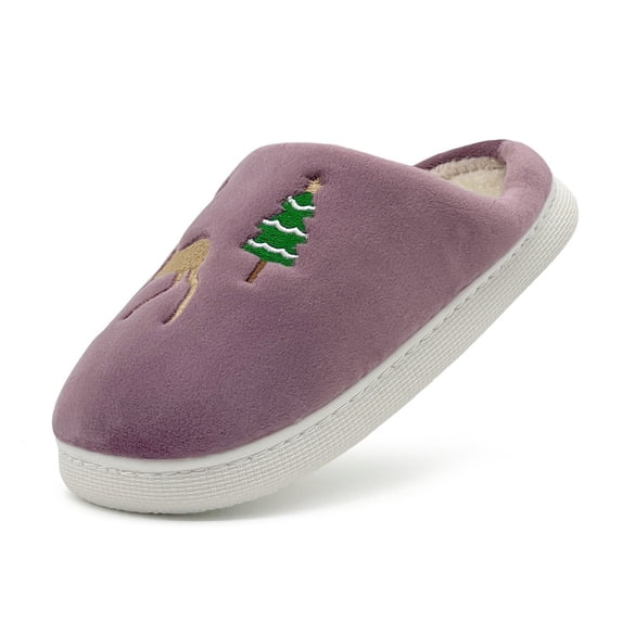 xinlanlin Christmas Slippers for Girls Boys Warm Winter Fuzzy House Slippers Kids Soft Plush Cozy Memory Foam Home Toddler Casual Shoes Indoor Outdoor