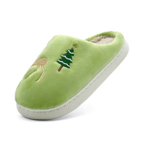 xinlanlin Christmas Slippers for Girls Boys Warm Winter Fuzzy House Slippers Kids Soft Plush Cozy Memory Foam Home Toddler Casual Shoes Indoor Outdoor
