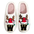 thumbnail image 1 of Christmas Slippers House Shoes for Women Fluffy Soft Cozy Bedroom Cartoon Plush Cute Slippers for Indoor Outdoor Use, 1 of 3