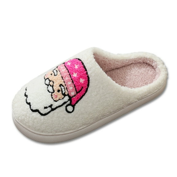 Christmas Slippers House Shoes for Women Fluffy Soft Cozy Bedroom Cartoon Plush Cute Slippers for Indoor Outdoor Use