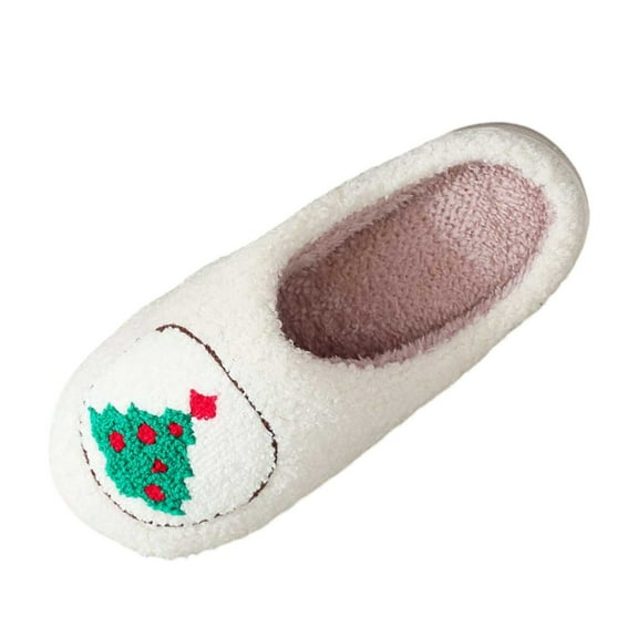 Christmas Slippers House Shoes for Women Fluffy Soft Cozy Bedroom Cartoon Plush Cute Slippers for Indoor Outdoor Use