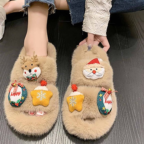 Christmas Slippers for Men & Women - Cuddly Slippers & Slippers in Santa & Elf Design - Funny Winter Slippers for Family & Friends,christmas gifts for wife, boy christmas gifts 2025