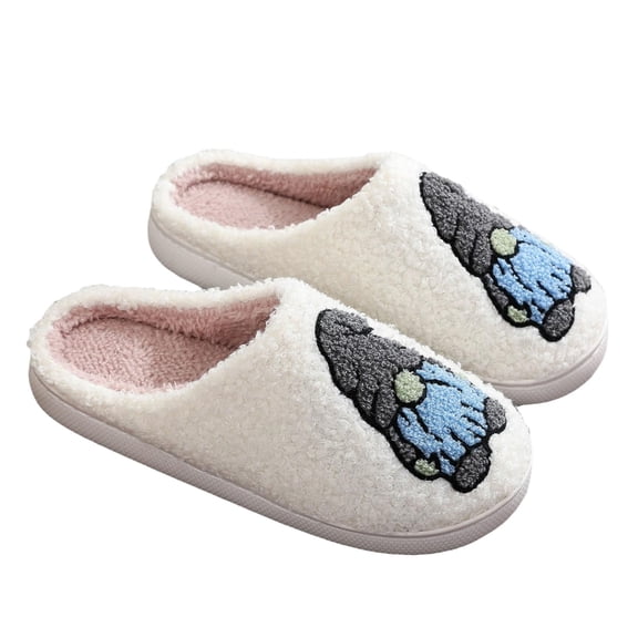 Christmas Slippers for Women Men,Soft Slip-On House Winter Plush Fluffy Cute Slippers for Holiday Xmas Bedroom Indoor Outdoor Use