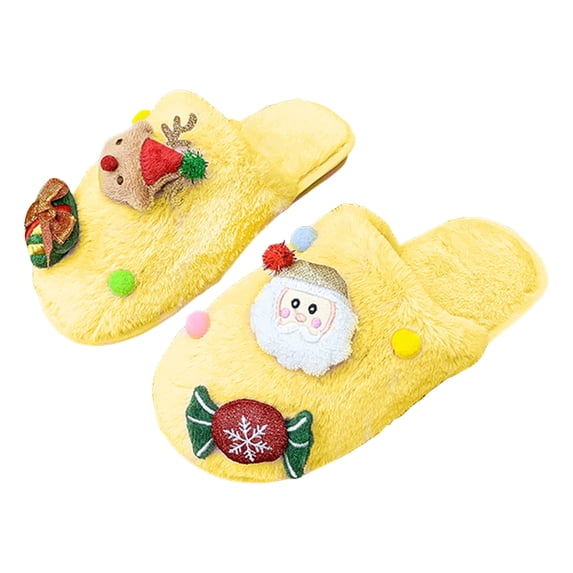 Christmas Slippers for Women Sofy Cozy Plush Fuzzy House Slippers Indoor Outdoor Memory Foam Xmas Home Shoes
