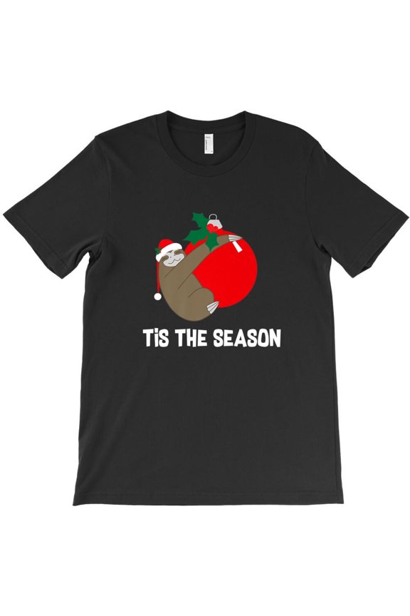 Christmas Sloth Tis The Season Funny Holiday Gift Graphic H2087 Unisex T-Shirt, Up to 5XL Available
