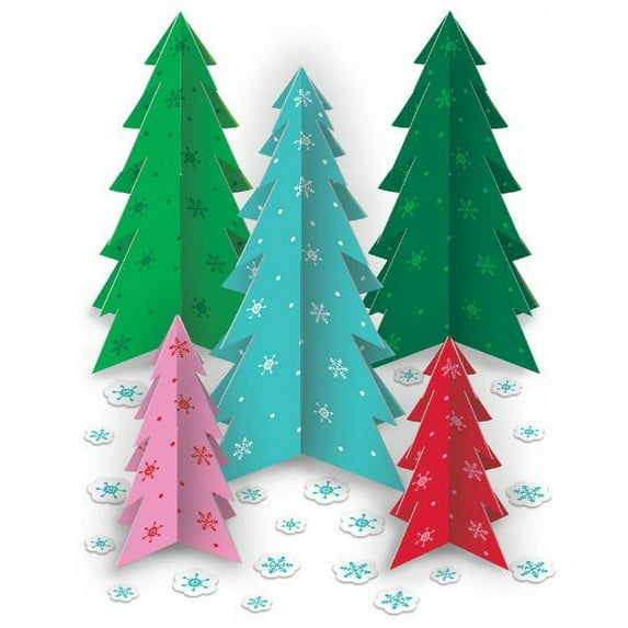 Christmas Slotted Trees Table Decorating Kit (1ct)