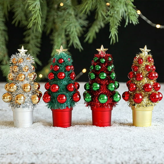 Christmas Small Christmas Tree,Artificial Christmas Tree with Christmas Ornaments Christmas Ball,Tabletop Christmas Tree for Christmas Decorations Home Room Party Winter Indoor Outdoor