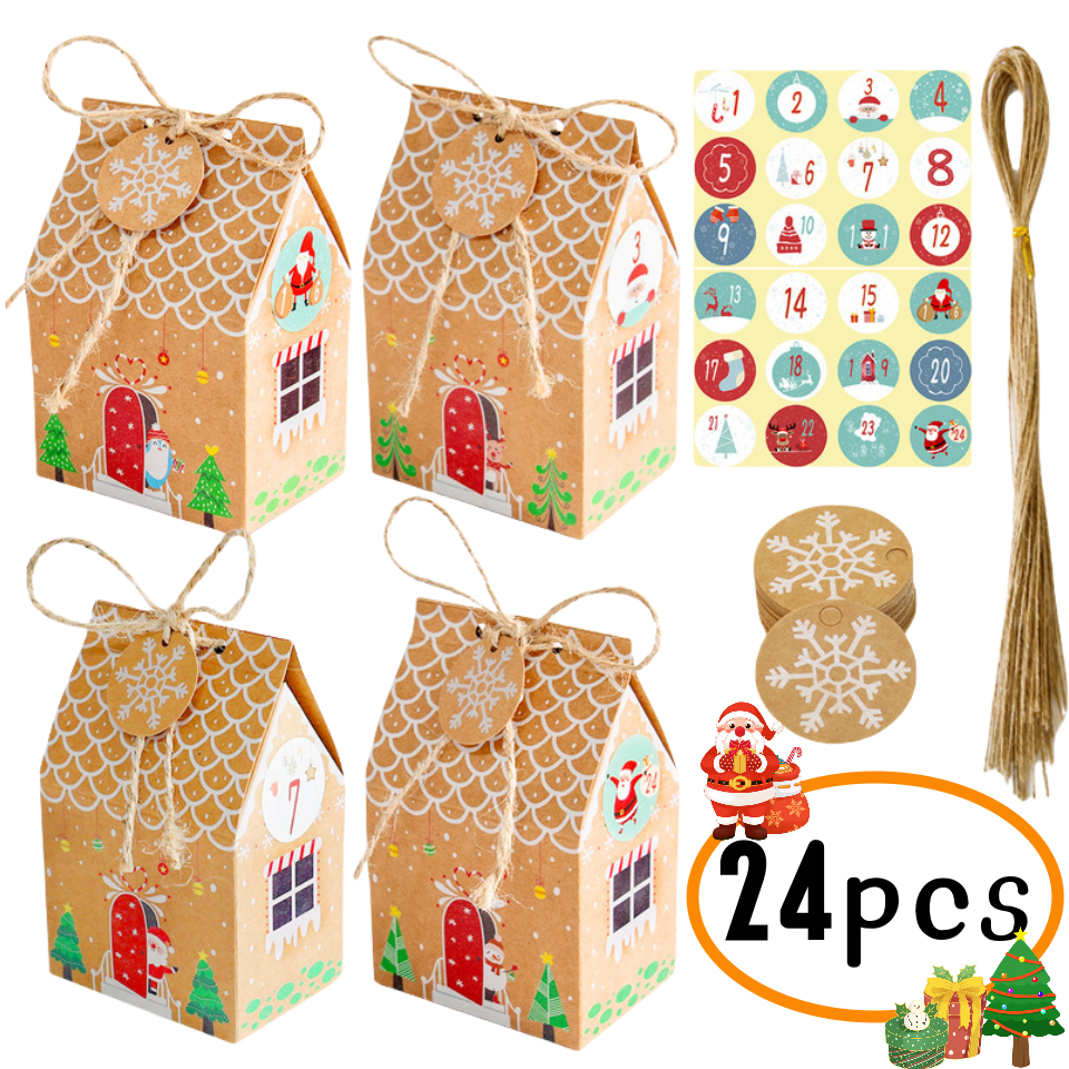 Christmas Advent Calendar Boxes 24 Days Christmas Countdown Calendar