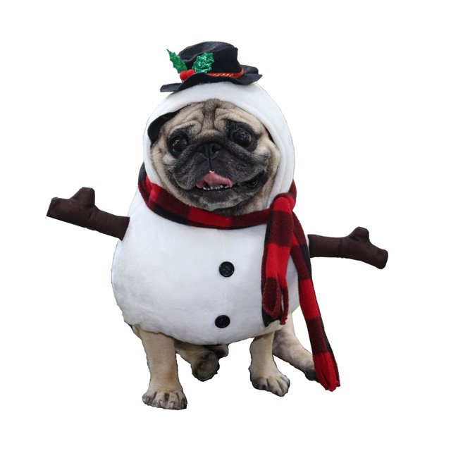 Christmas Small Pet Dog Clothes Christmas Standing Snowman DressUp Costume
