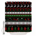 Christmas Small Stall Shower Curtains Set with 10 Hooks48 x 72 Inch
