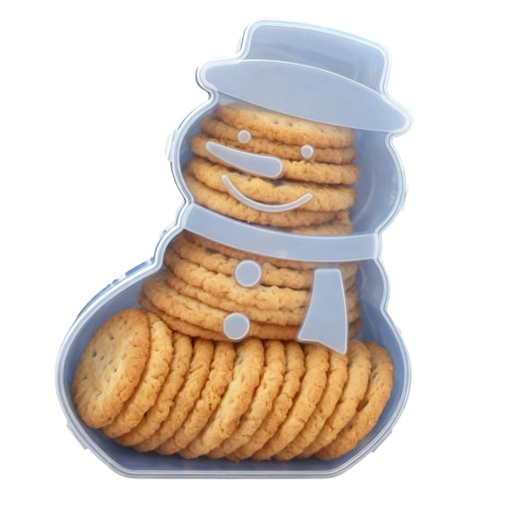 Christmas Snack Tray, Cute Holiday Gingerbread Man Snowflake Tree Storage Container, Snack Storage Box, Treats Storage Container, Easy to Serve, for Treats, Dessert