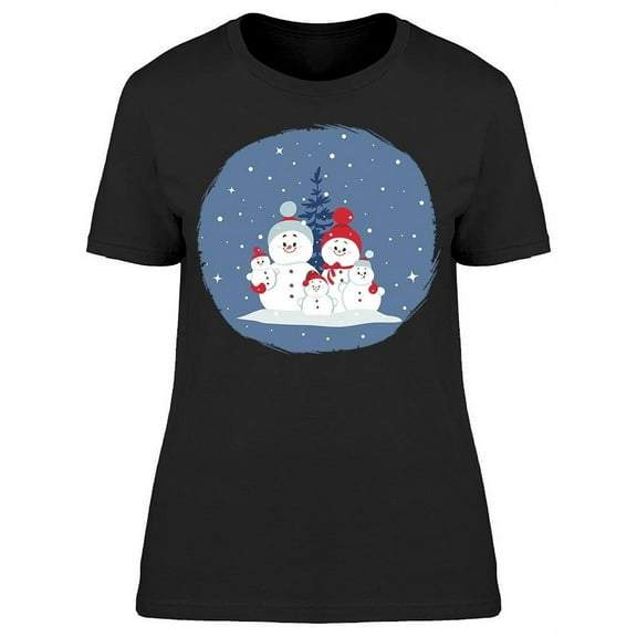 Christmas Snow Family T-Shirt Women -Image by Shutterstock, Female Small