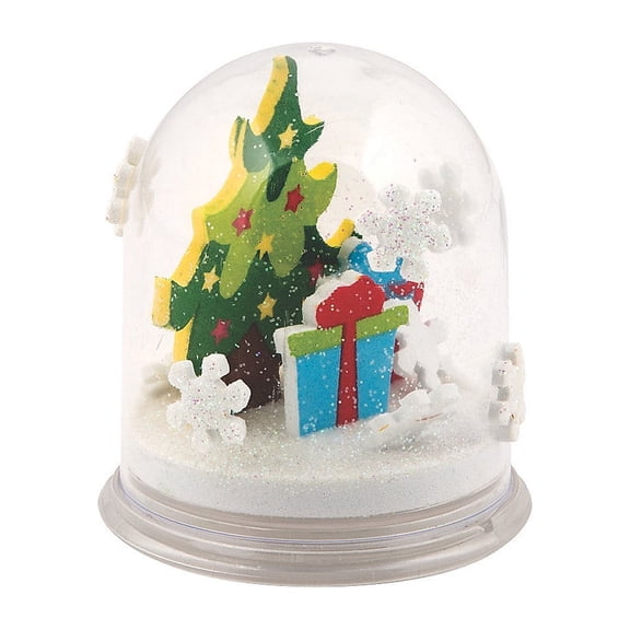 Christmas Snow Glitter Globe Craft Kit - Makes 6, Craft Kits, Christmas, 6 Pieces