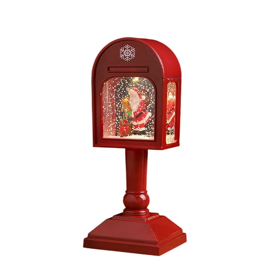 Christmas Snow Globe - 3D Lantern Design, Musical Christmas Snow Glob, Rotating Figurine Display, Festive Decoration for Winter Party, Family Gathering with Enchanting Effects (D)