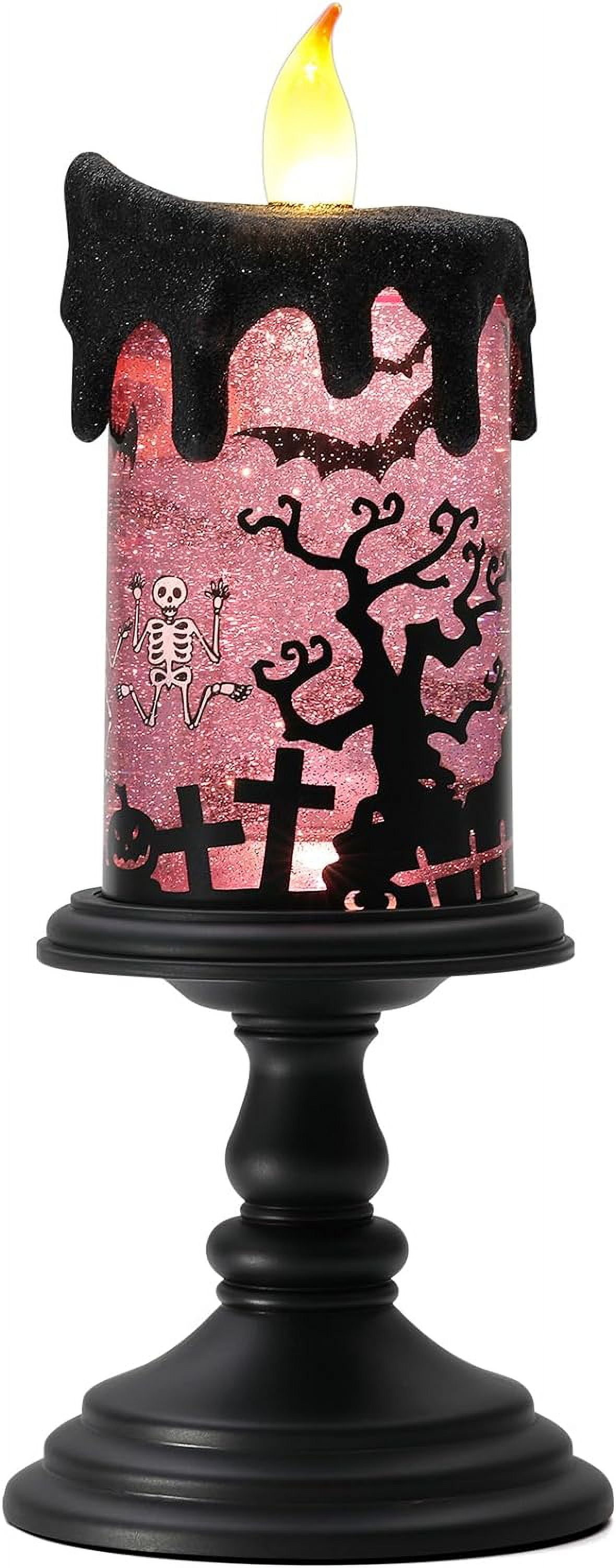 Christmas Snow Globe Battery Operated Flameless Candle Snow Globe with