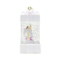Christmas Snow Globe Lantern-Santa in Musical Train LED Glittering with 6H Timer,Battery Operated & USB Operated Music Box for Christmas Home Decoration and Gift