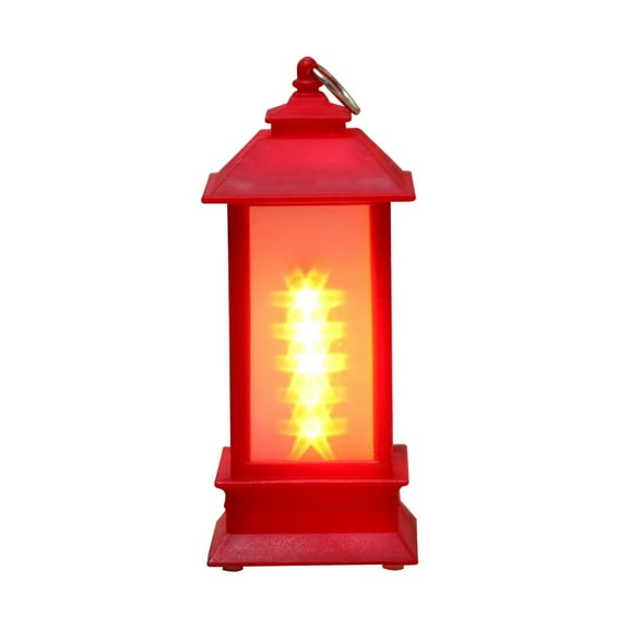 Christmas Snow Globe Lantern Swirling Glittering, Portable Lantern with Battery Operated Candle Lantern Desk Lamp Hanging for Thanksgiving Christmas Decoration Gifts, Small White Snowman