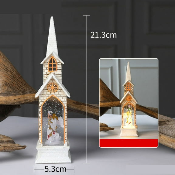 Christmas Snow Globe Lantern Water Nativity Scene & Manger Scene with Music & Timer, USB Lined/Battery Operated Lighted Lantern for Christmas Festival Decoration Gifts