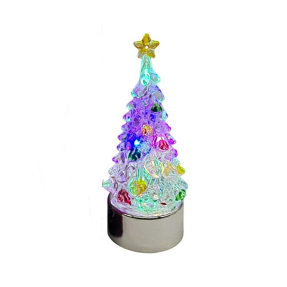 Christmas Snow Globe Lantern with Operated Water Glitters Lighted Snow Globe Lantern (Color-Changing Christmas Tree)