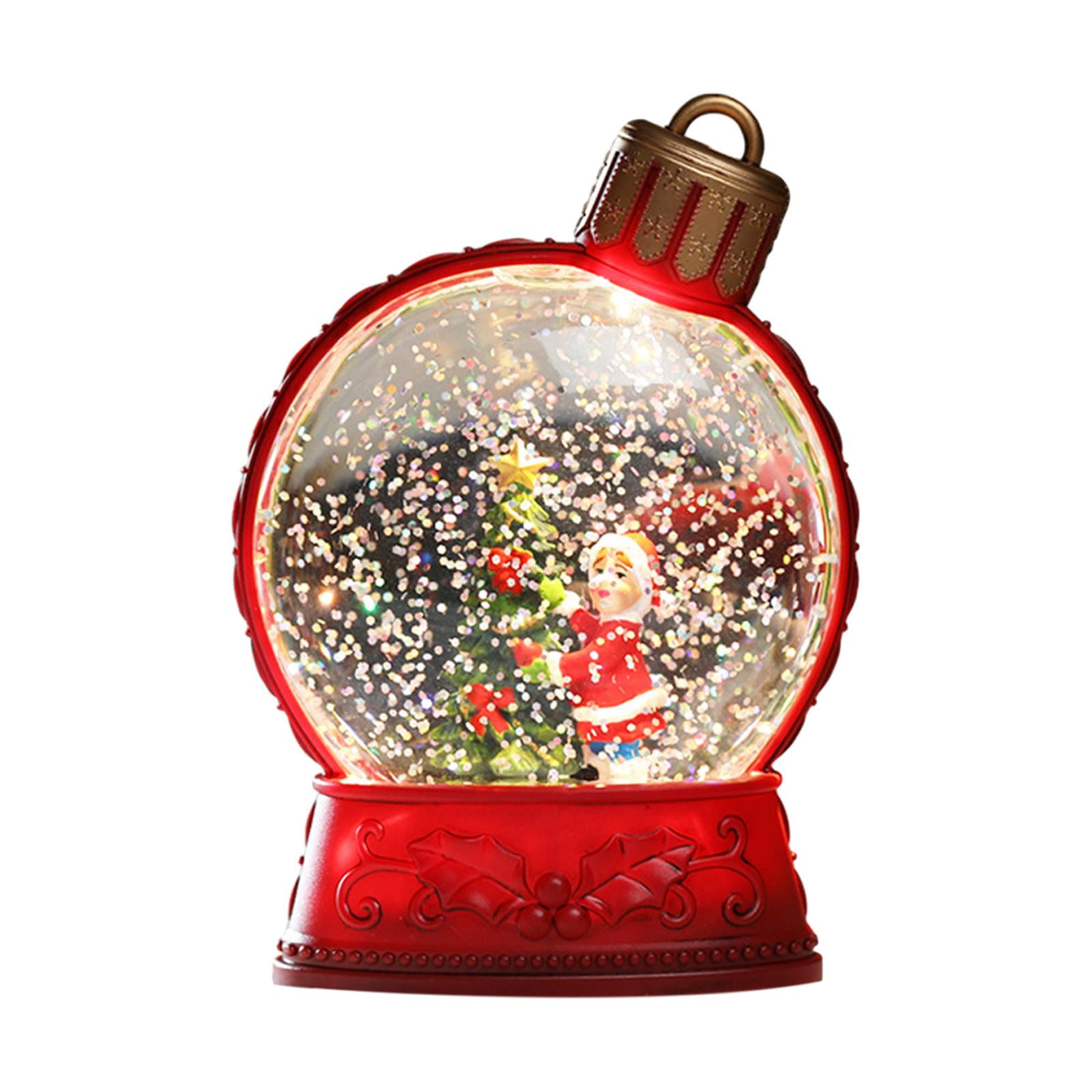 Christmas Snow Globe Lighted Water Lantern Night Light Home Decor Christmas Desk Light Festival